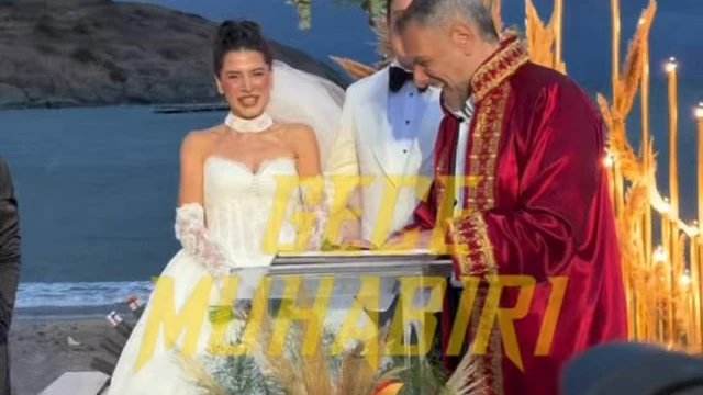 Celal Can Algül ve Yağmur Gedik yakın dostlarının katıldığı düğünle dünya evine girdiler