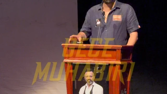Ertan Saban, kürsüde yaptığı konuşmada Serhat Kılıç’la ilgili duygusal bir anısını paylaştı: “Serhat benim aynı zamanda oda arkadaşımdı