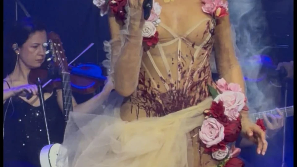 Ajda Pekkan, Harbiye Açıkhava konserinde yine sahne kostümüyle adından söz ettirdi